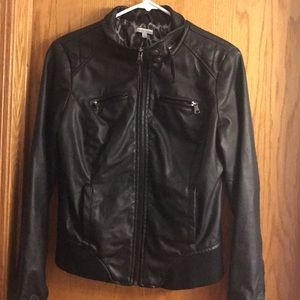 Cute Faux Leather short jacket